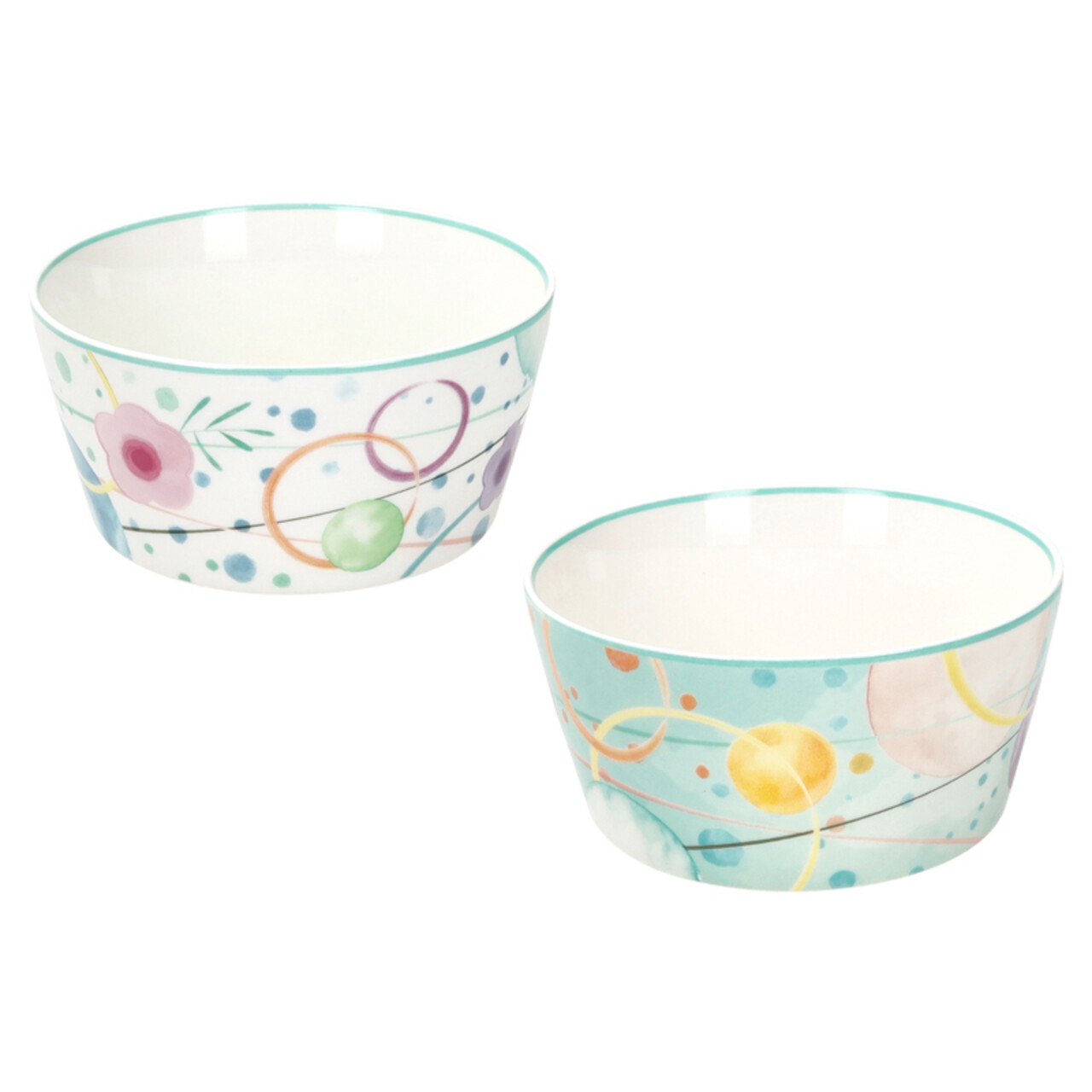 Set 2 boluri, Bollicine, Brandani, 12x6 cm, 310 ml, portelan New Bone China - imagine 6